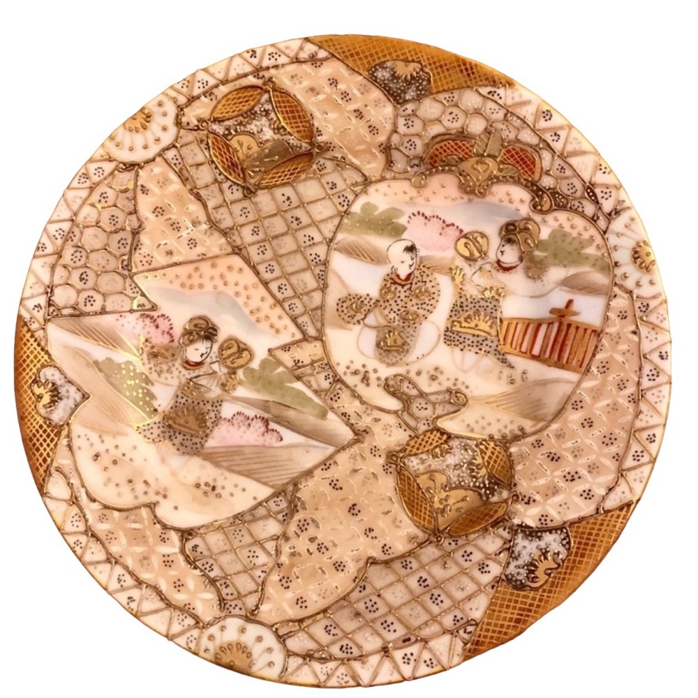 Gorgeous Vintage Nippon Royal‎ Satusma Decorative Plate, 7.25”